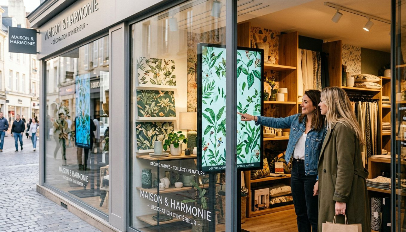 Comment le papier peint anime les vitrines digitales des shops déco